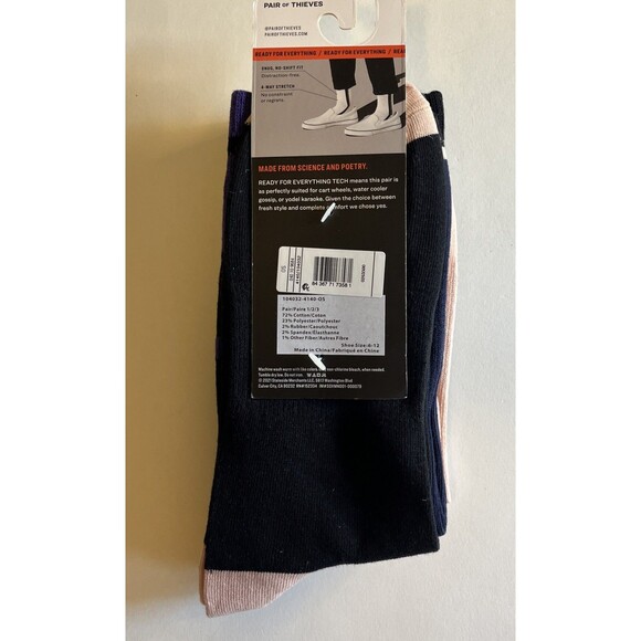 Pair of Thieves Men's Crew Socks Shoe Size 6-12 Pack Of Three Pairs 72% Cotton - Picture 3 of 8